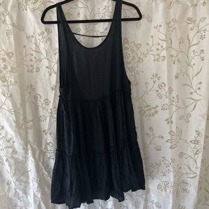 Brandy Melville small black ruffle tunic dress